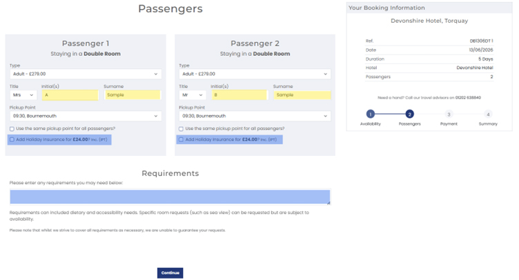 Passenger Details