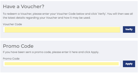 Apply gift vouchers and discount codes