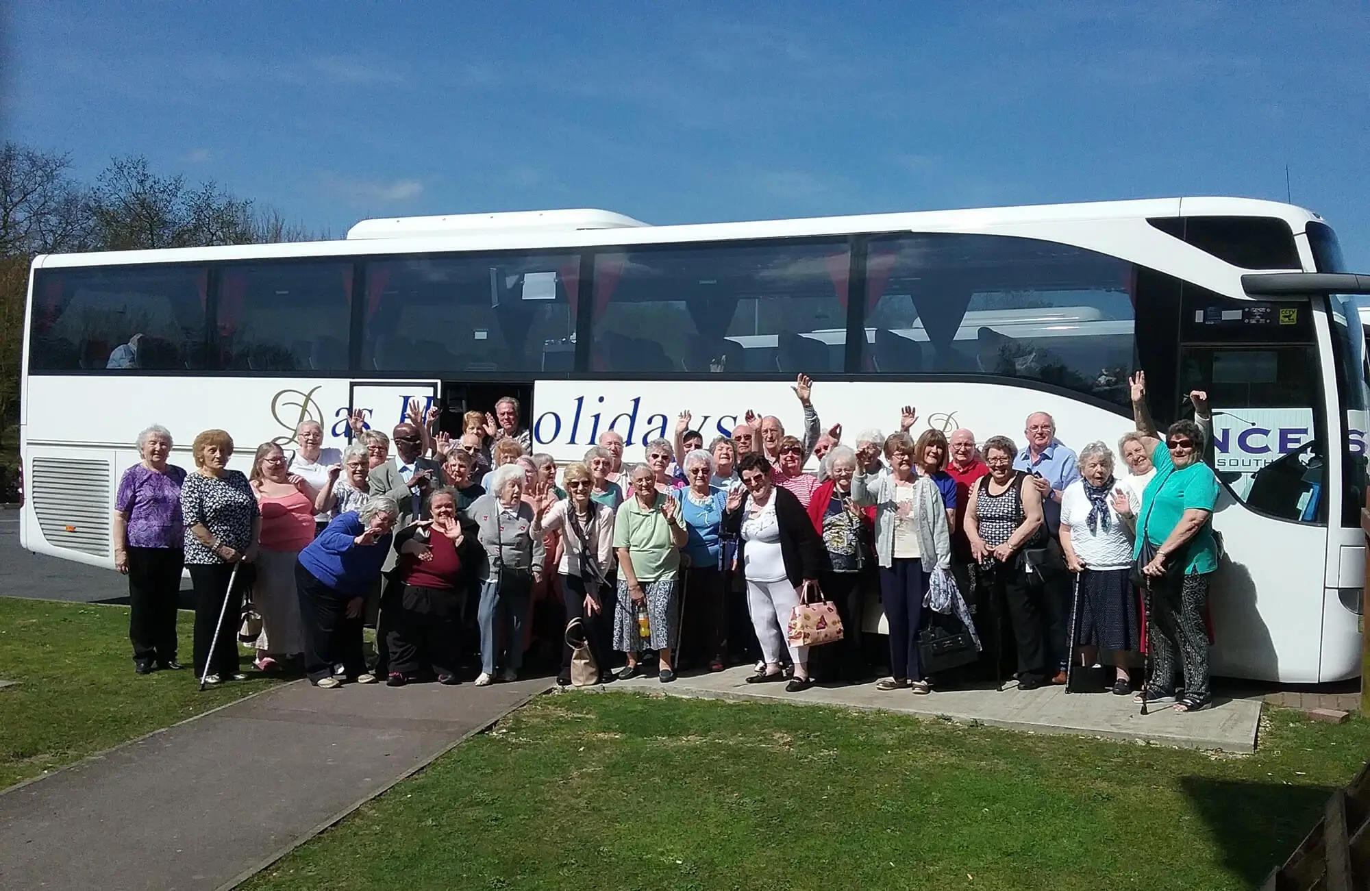 Friendship Group in front of Daish's Coach