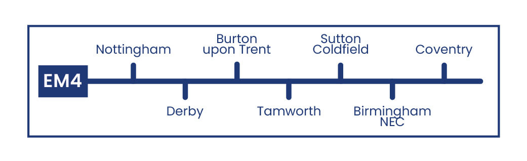 Daish's East Midlands EM4 Route Map