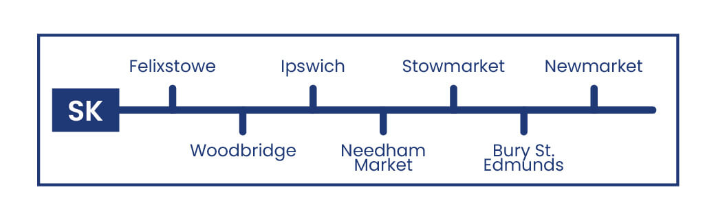Daish's Suffolk SK Route Map